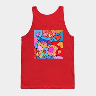 NEUROGRAPHIC HEART WATERCOLORS Tank Top